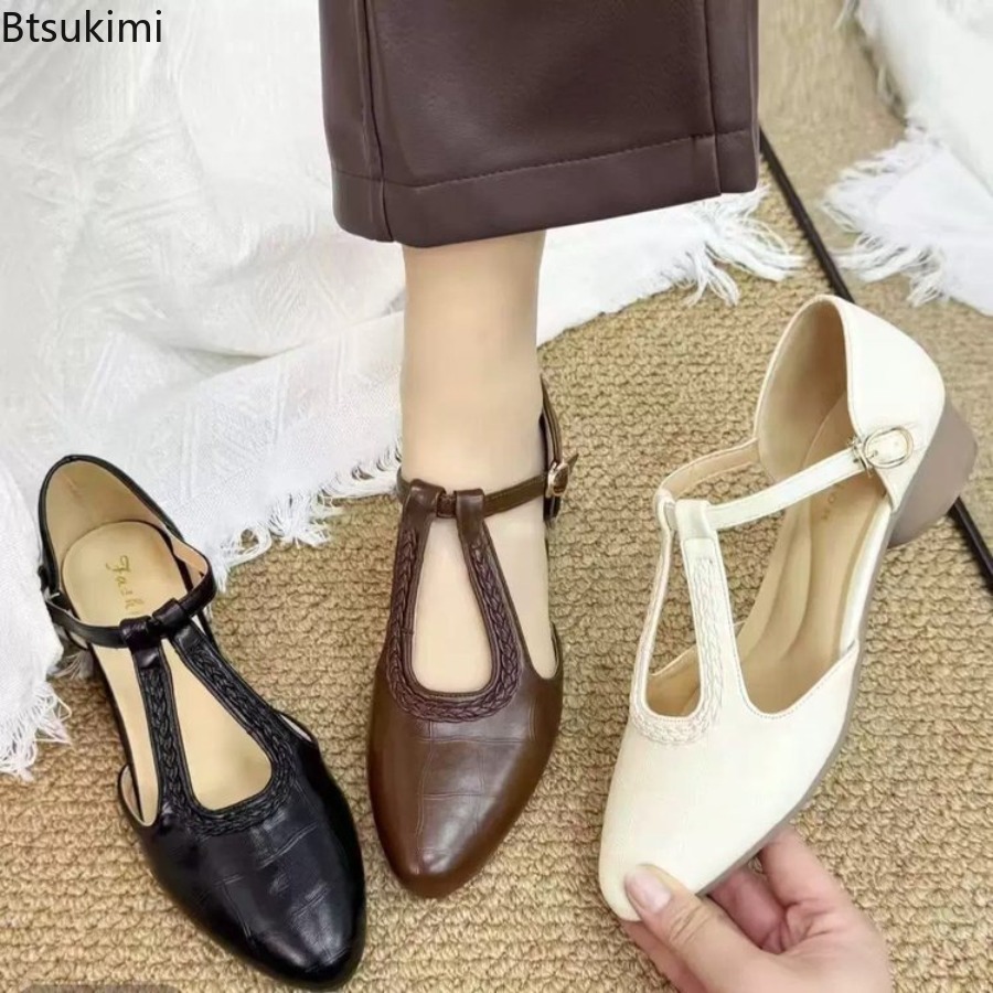 새로운 여름 여성용 레트로 속이 빈 펌프스 패션 가죽  - Casual Sandal Leather 리뷰 및 가격