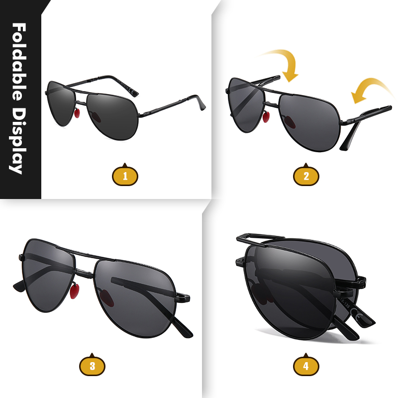 CoolPandas 남성용 패션 접이식 선글라스 항공  - Sunglasses Aviator Polarized 리뷰 및 가격