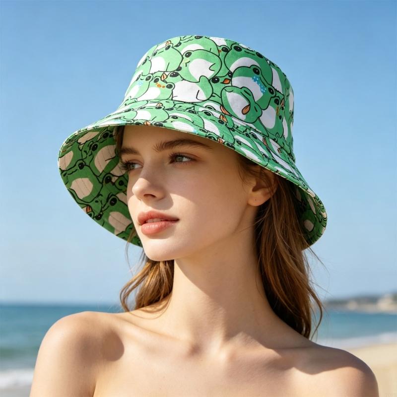 주말 여행을 위한 패커블 개구리 프린트 버킷 모자, 해 - Packable Hat Nylon 리뷰 및 가격