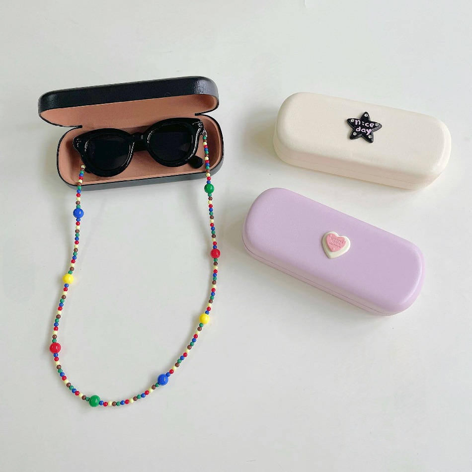 귀여운 소녀 하트 모양 UV400 선글라스 세트, 비즈 - Sunglass Retainer Cord 리뷰 및 가격